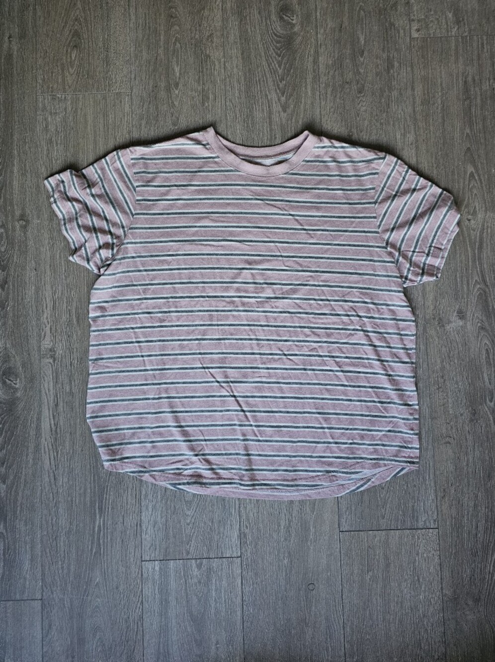 Striped Pink & White Women's Tee